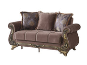 Karizma 64" Wide Rolled Arm Convertible Loveseat - Gate FurnitureLoveseat