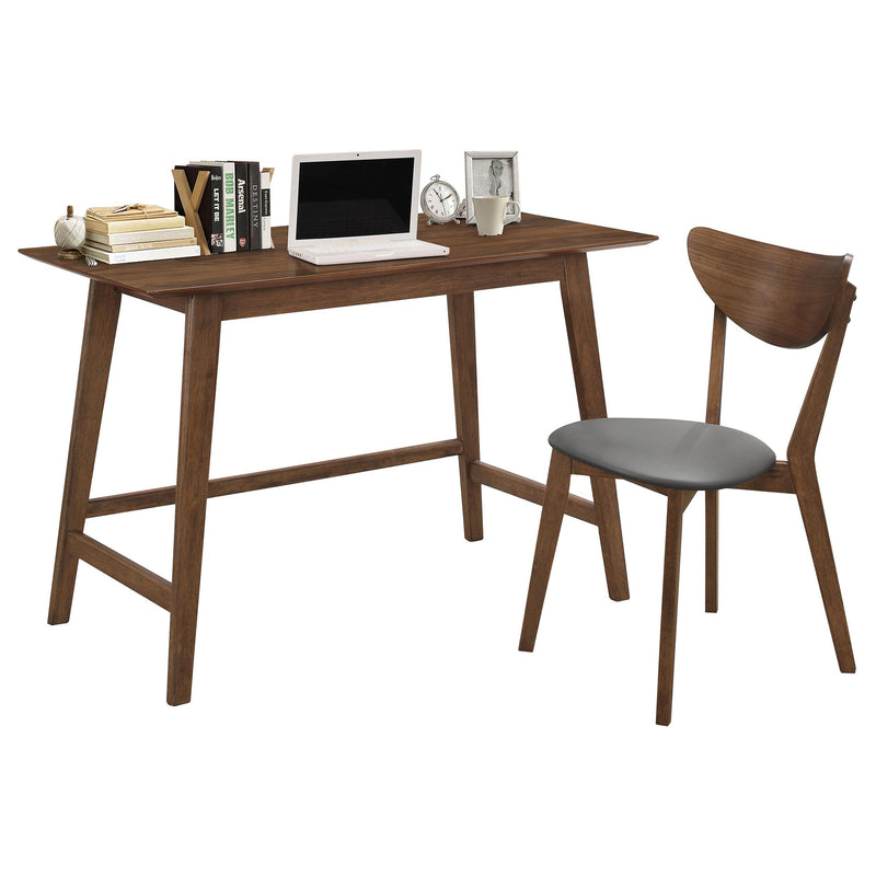 Karri 2-piece Home Office Computer Desk and Chair Set Walnut - 801095