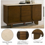 Kasha Server w/Natural Marble Top - DN04668