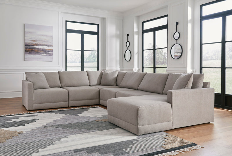 Katany Shadow 6 - Piece RAF Chaise Sectional - Gate FurnitureSectional