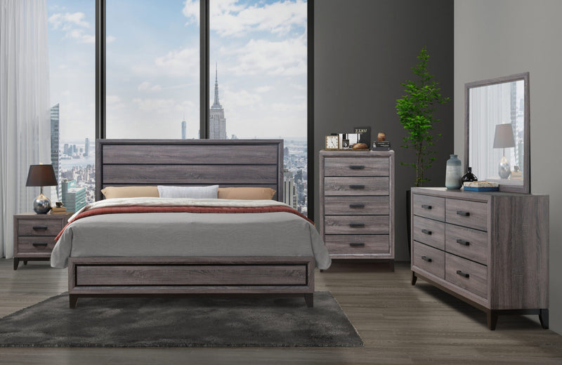Kate Grey Queen Bed Group - KATE-GR-QBG (M)
