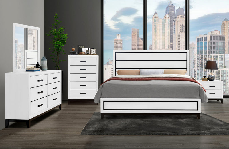 Kate White King Bed Group - KATE-WH-KBG (M)