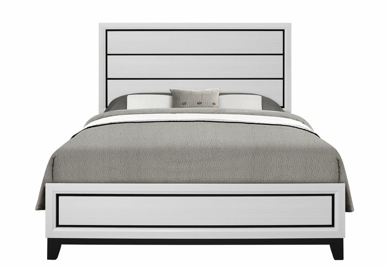 Kate White Queen Bed - KATE-WH-QB