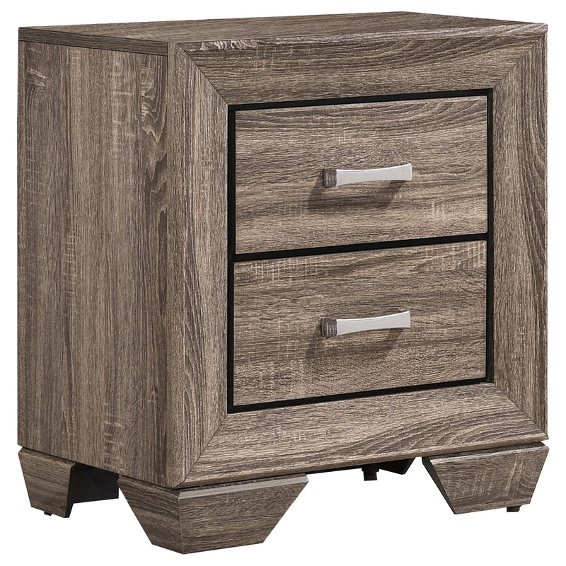 Kauffman 2-drawer Nightstand Washed Taupe - 204192