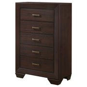 Kauffman 5-drawer Bedroom Chest Dark Cocoa - 204395