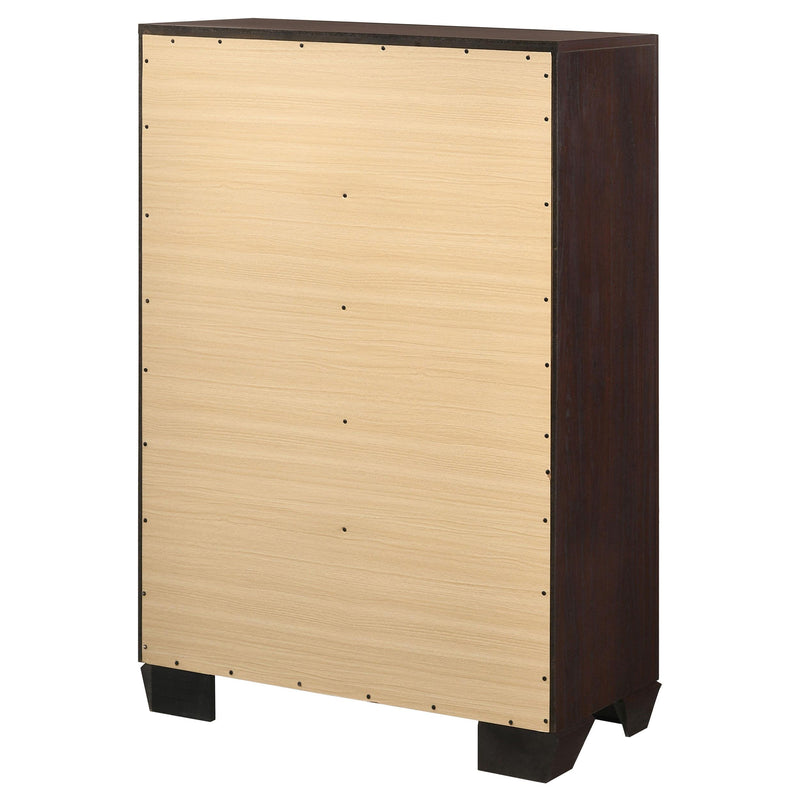 Kauffman 5-drawer Bedroom Chest Dark Cocoa - 204395