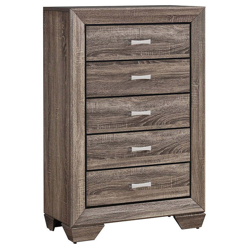 Kauffman 5-drawer Bedroom Chest Washed Taupe - 204195