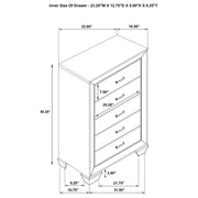 Kauffman 5-drawer Bedroom Chest Washed Taupe - 204195