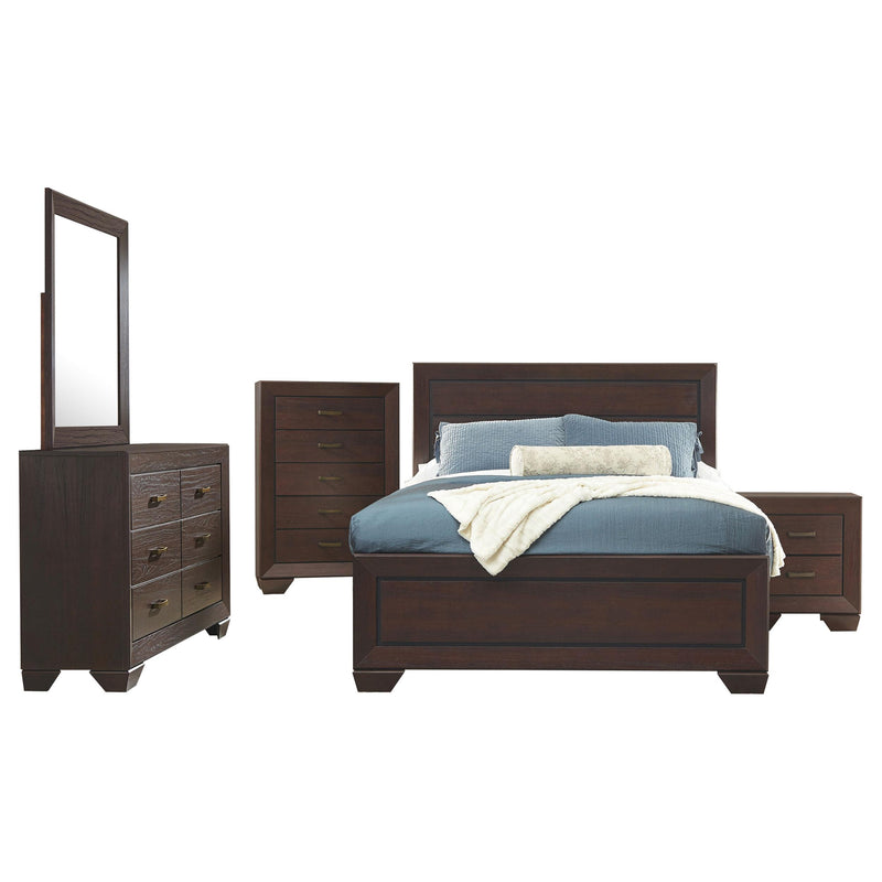 Kauffman 5-piece Eastern King Bedroom Set Dark Cocoa - 204391KE-S5