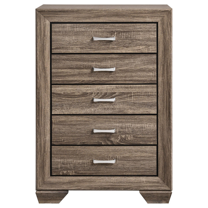 Kauffman 5-piece Eastern King Bedroom Set Washed Taupe - 204191KE-S5