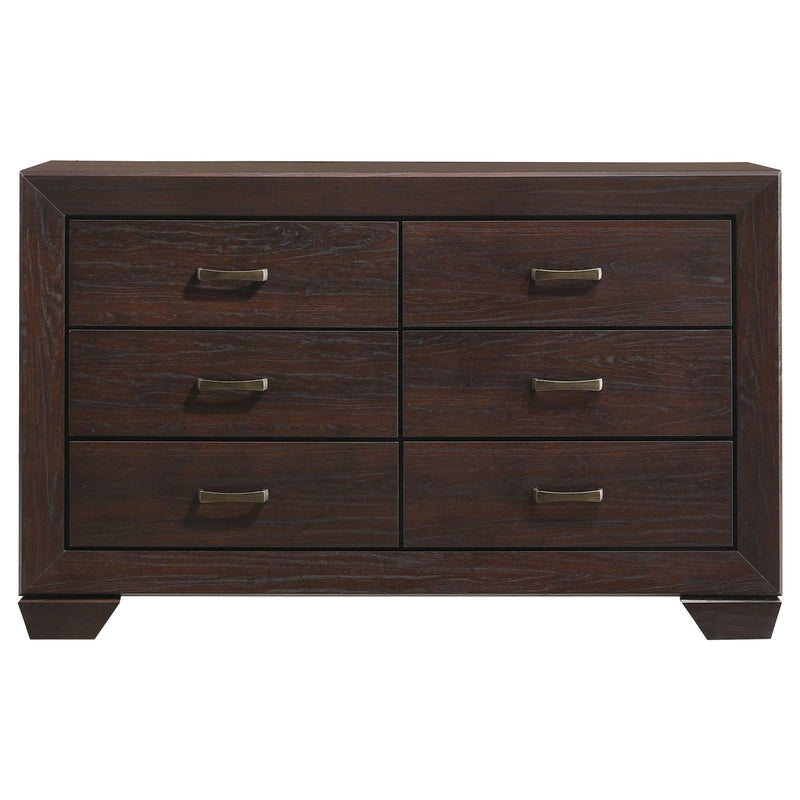 Kauffman 6-drawer Dresser Dark Cocoa - 204393
