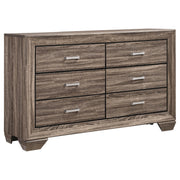 Kauffman 6-drawer Dresser Washed Taupe - 204193