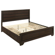 Kauffman Wood Eastern King Storage Panel Bed Dark Cocoa - 204390KE