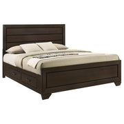 Kauffman Wood Eastern King Storage Panel Bed Dark Cocoa - 204390KE