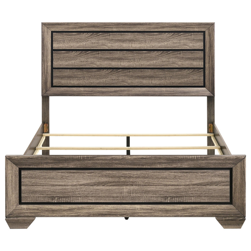 Kauffman Wood Queen Panel Bed Washed Taupe - 204191Q