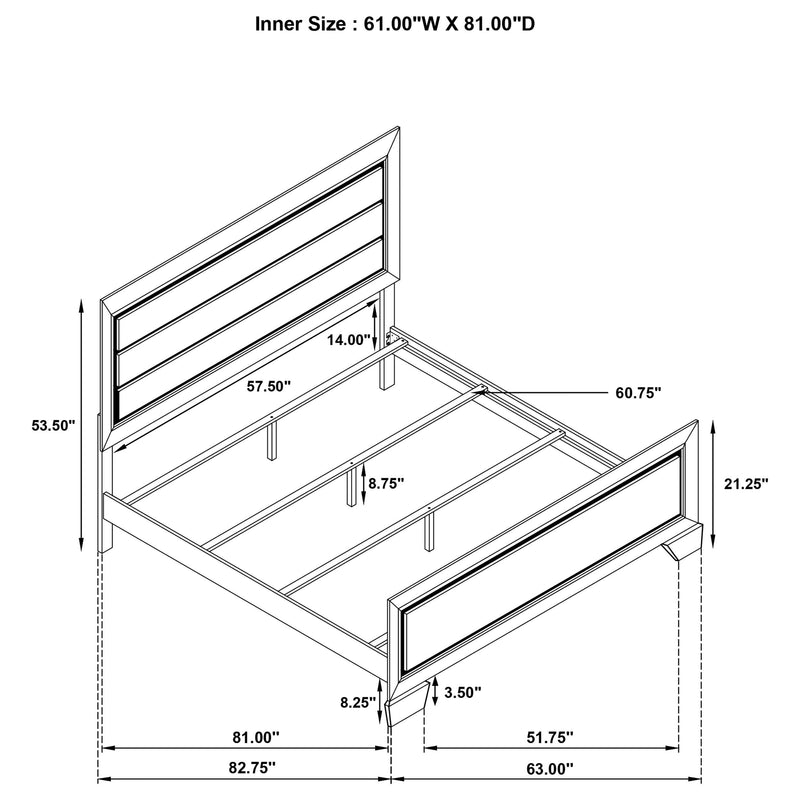 Kauffman Wood Queen Panel Bed Washed Taupe - 204191Q