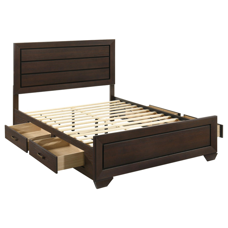 Kauffman Wood Queen Storage Panel Bed Dark Cocoa - 204390Q