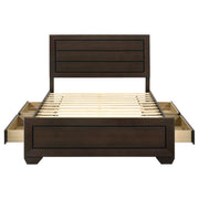 Kauffman Wood Queen Storage Panel Bed Dark Cocoa - 204390Q