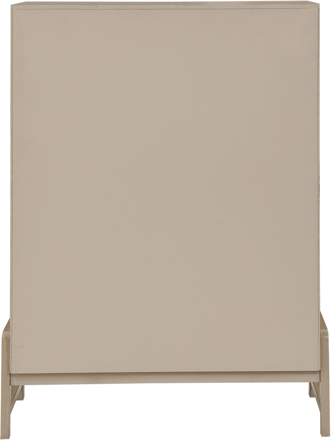 Kaya Oak Veneer And Vegan Leather Handle Chest in Natural - 360Natural-CH
