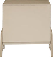 Kaya Oak Veneer And Vegan Leather Handle Night Stand in Natural - 360Natural-NS