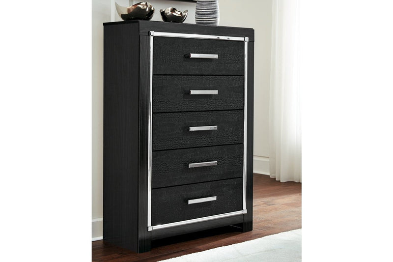 Kaydell Black Chest of Drawers - Gate FurnitureChest