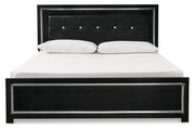 Kaydell Black King Upholstered Panel Bed - Gate FurnitureKing Bed