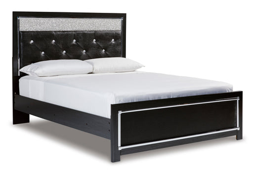 Kaydell Black King Upholstered Panel Platform Bed - Gate FurnitureKing Bed