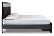 Kaydell Black King Upholstered Panel Storage Platform Bed - Gate FurnitureKing Bed