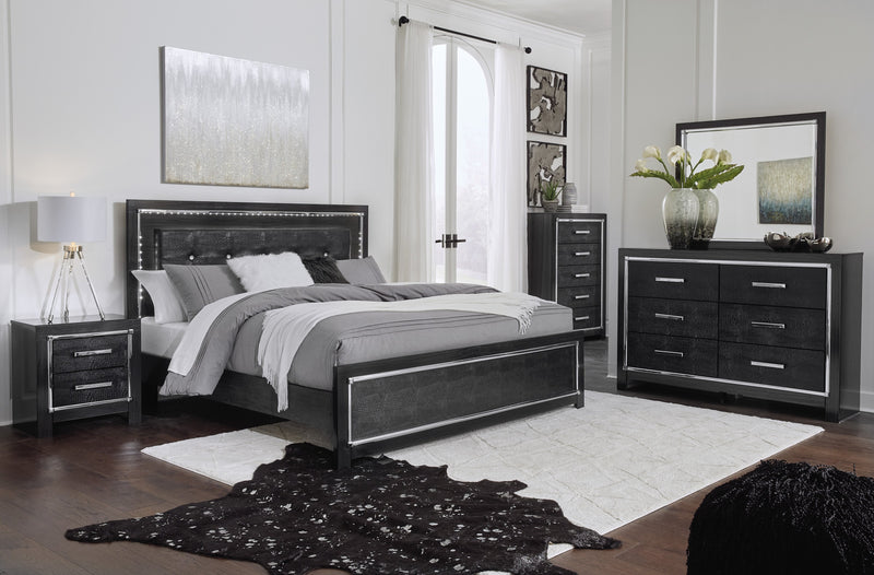 Kaydell Black LED Panel Bedroom Set - Gate FurnitureBedroom Set