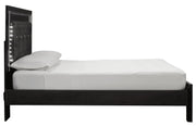 Kaydell Black LED Queen Footboard Storage Platform Bed - Gate FurnitureQueen Bed
