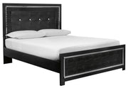 Kaydell Black LED Queen Panel Bed - Gate FurnitureQueen Bed