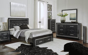 Kaydell Black LED Storage Panel Bedroom Set - Gate FurnitureBedroom Set