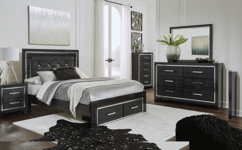 Kaydell Black LED Storage Panel Bedroom Set - Gate FurnitureBedroom Set