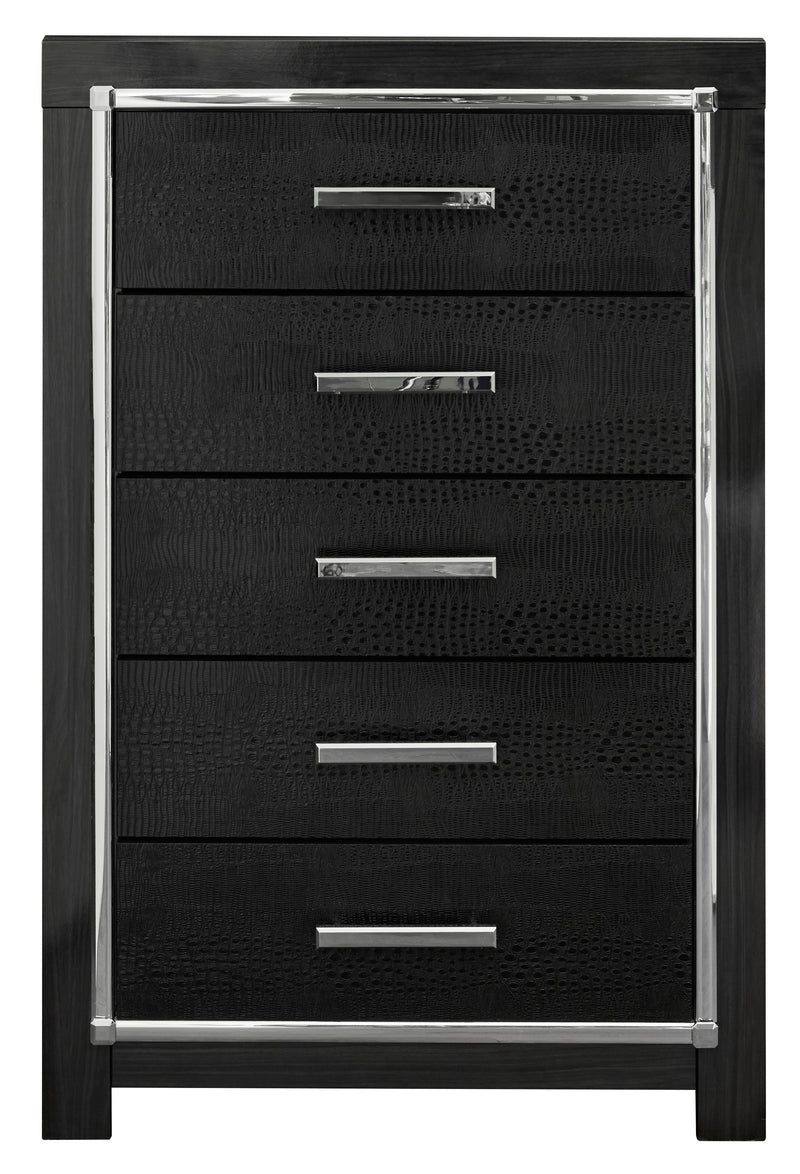 Kaydell Black LED Storage Platfom Bedroom Set - Gate FurnitureBedroom Set