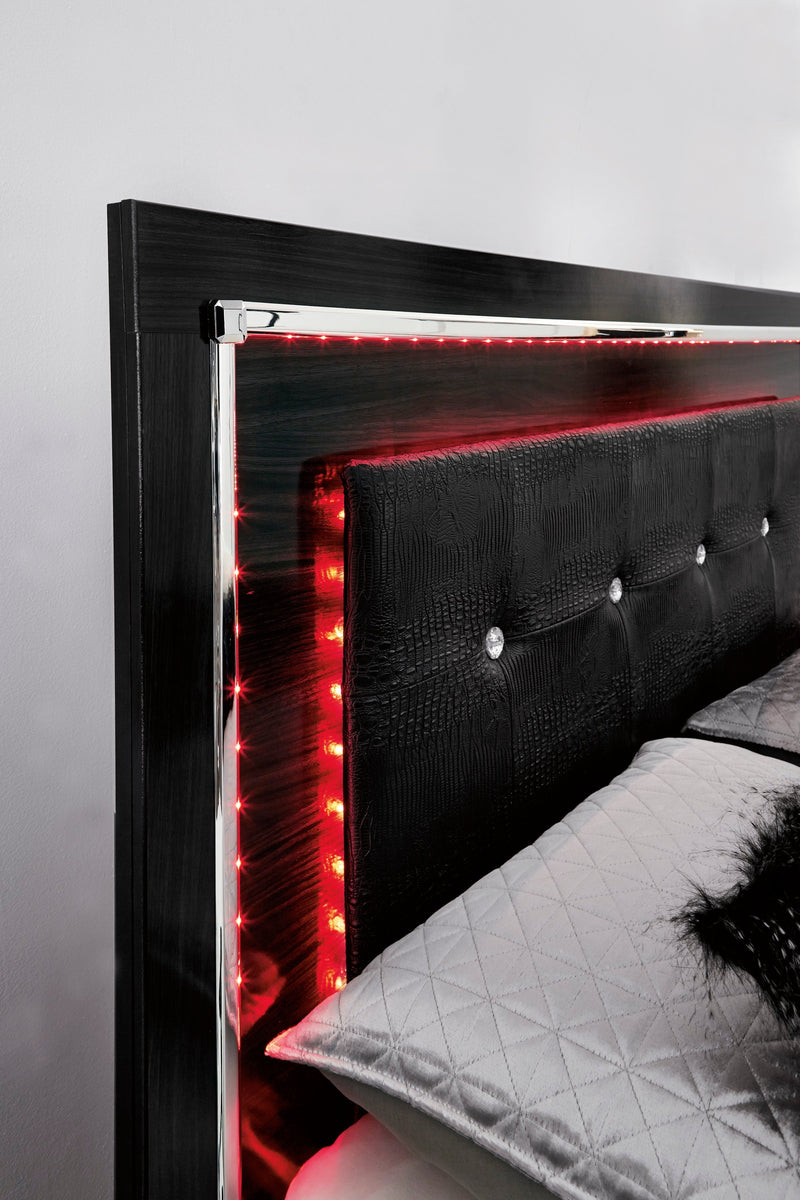 Kaydell Black LED Storage Platfom Bedroom Set - Gate FurnitureBedroom Set