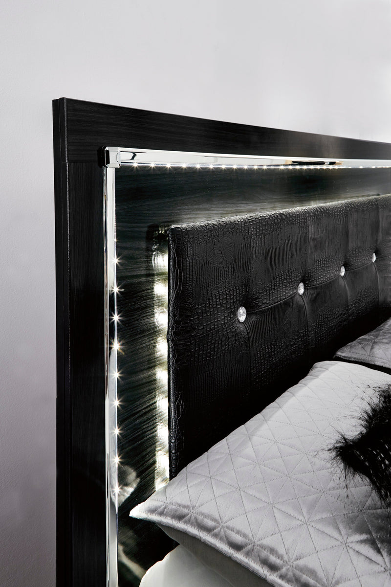 Kaydell Black LED Storage Platfom Bedroom Set - Gate FurnitureBedroom Set