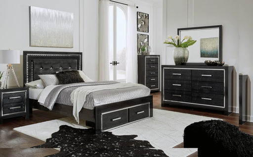 Kaydell Black LED Storage Platfom Bedroom Set - Gate FurnitureBedroom Set