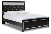 Kaydell Black Queen Upholstered Platform Bed - Gate FurnitureQueen Bed