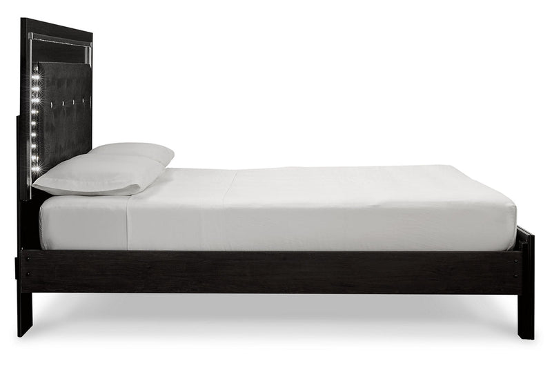 Kaydell Black Queen Upholstered Platform Bed with Storage - Gate FurnitureQueen Bed
