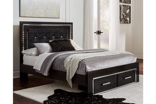 Kaydell Black Queen Upholstered Platform Bed with Storage - Gate FurnitureQueen Bed