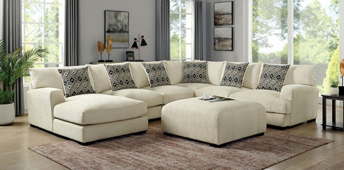 Kaylee Beige Ottoman - CM6587BG-OT