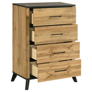 Kaywood 4-drawer Bedroom Chest of Drawers Natural Pine - 225005