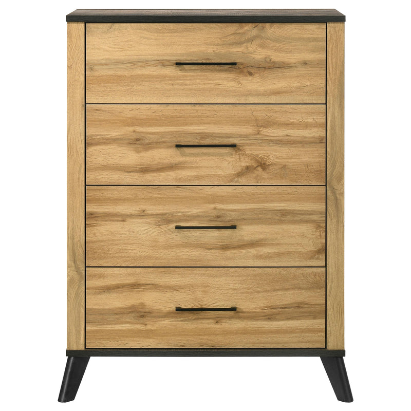 Kaywood 4-drawer Bedroom Chest of Drawers Natural Pine - 225005