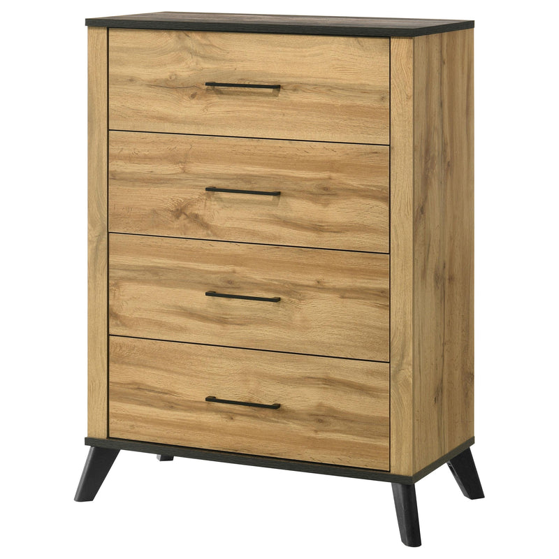 Kaywood 4-drawer Bedroom Chest of Drawers Natural Pine - 225005