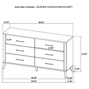 Kaywood 4-piece Eastern King Bedroom Set Natural Pine - 225001KE-S4