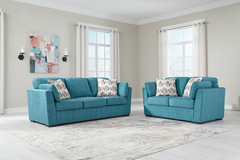 Keerwick Teal Living Room Set - Gate FurnitureLiving Room Set