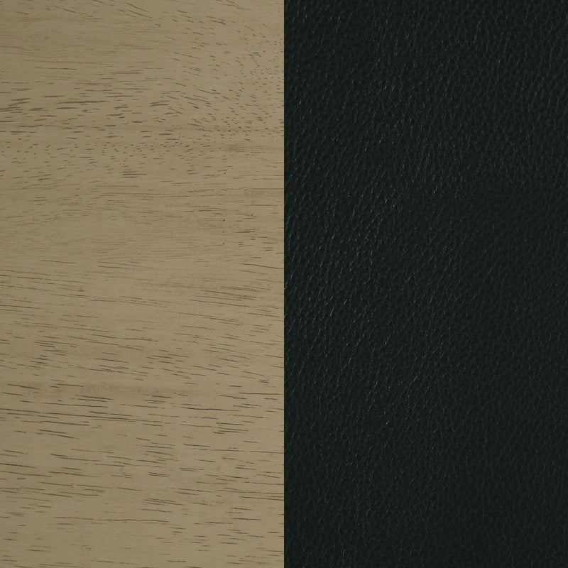 Kehoe Upholstered Counter Height Chair Black and Natural Oak (Set of 2) - 193929NAT