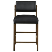 Kehoe Upholstered Counter Height Chair Black and Walnut (Set of 2) - 193929WAL