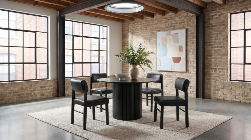 Kehoe Upholstered Dining Side Chair Black (Set of 2) - 193922BLK