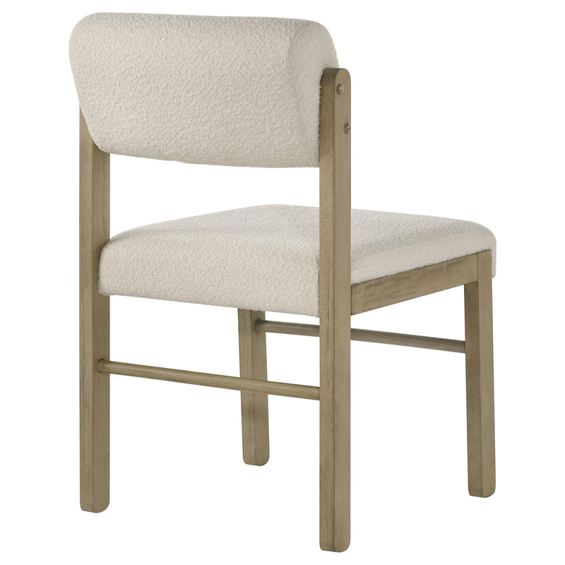 Kehoe Upholstered Dining Side Chair Cream and Natural Oak (Set of 2) - 193932NAT